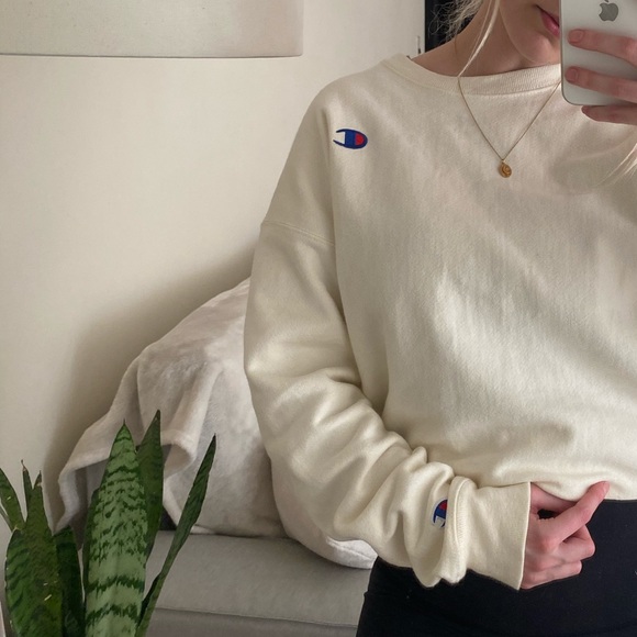 Champion Sweaters - Champion Cream Crewneck Sweater